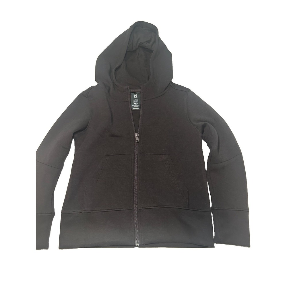 Member's Mark Boys Black Active Full Zip Hoodie Size S (6/7) Zip-Up Sweatshirt